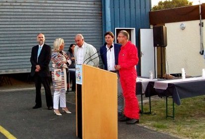 Discours d'Eric Barbier, le Chef de la Base - Photo © Francis (...)