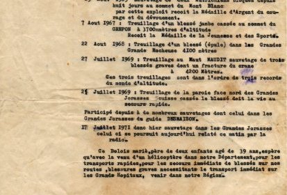 Paul Rouet a participé jusqu'à fin 1969 à 270 missions de secours en (...)